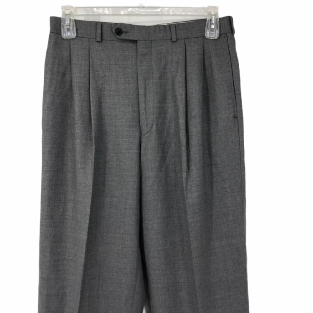 Chaps Mens Gray Cashmere Dress Pants Size 32X32 - Picture 2 of 8